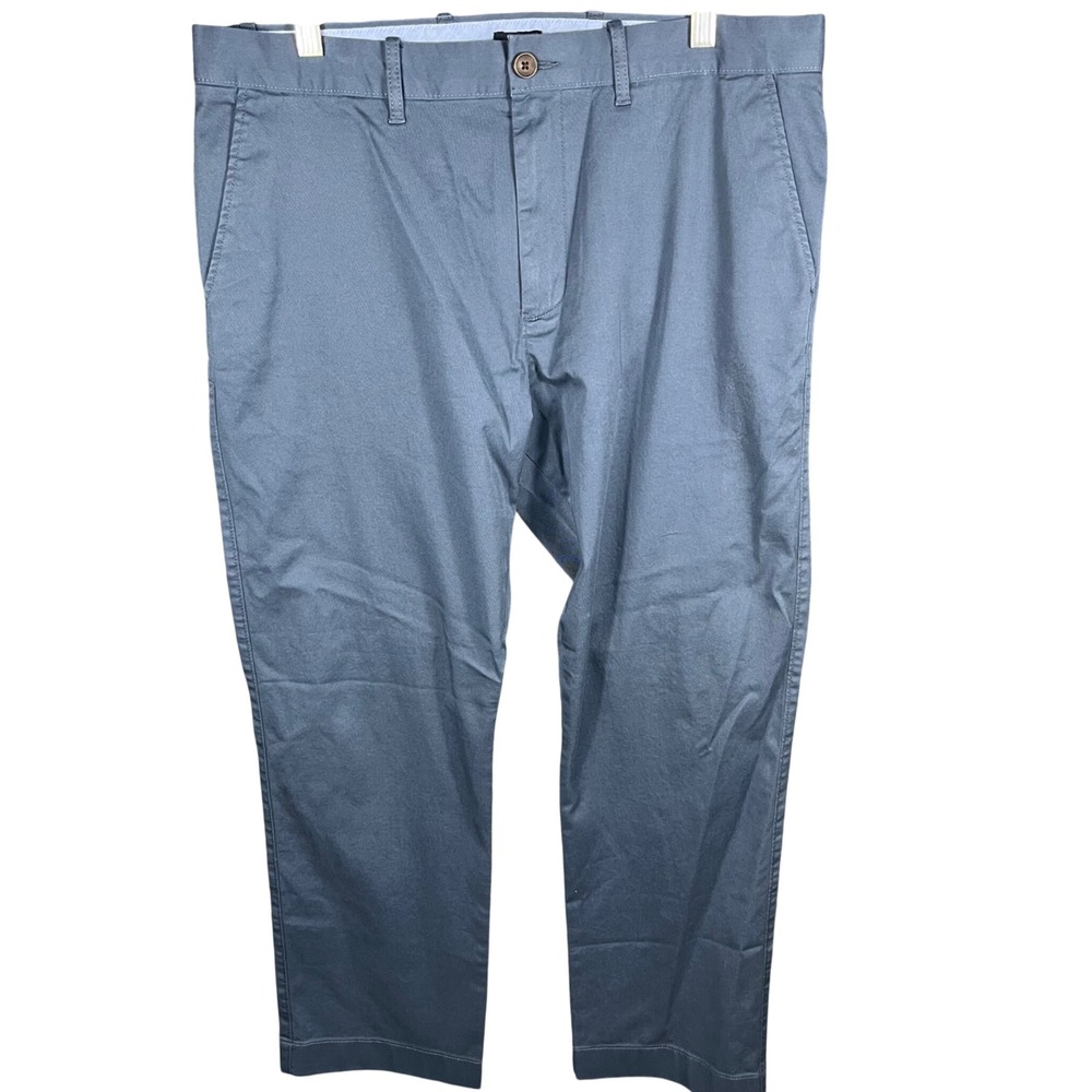 J.Crew Original Chino Pants Mens 35 Blue Straight Fit Stretch Cotton Trousers